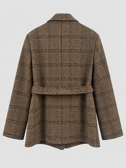 BLAZER DE CUADROS CON CINTURÓN