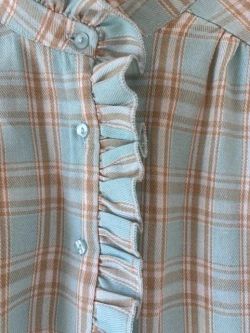 BLUSA CUADROS VOLANTE
