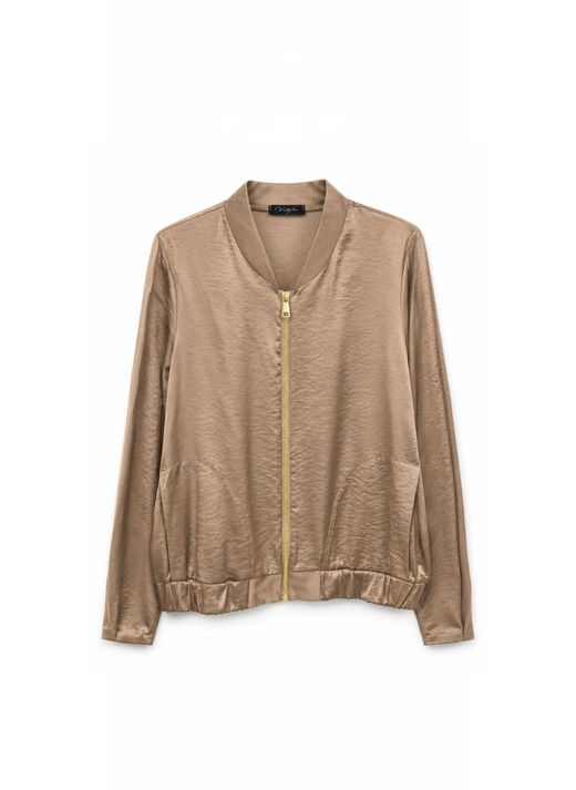 BOMBER SATINADA BEIGE