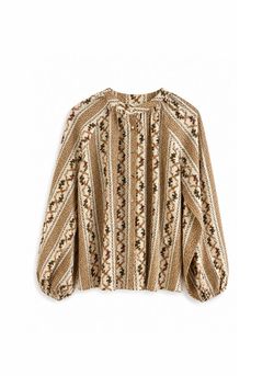 BLUSA ESTAMPADA TONOS TIERRA