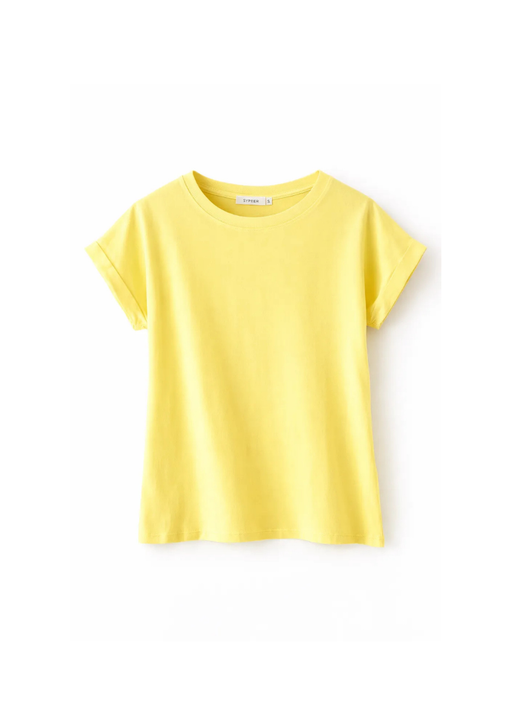 CAMISETA ALGODÓN AMARILLA