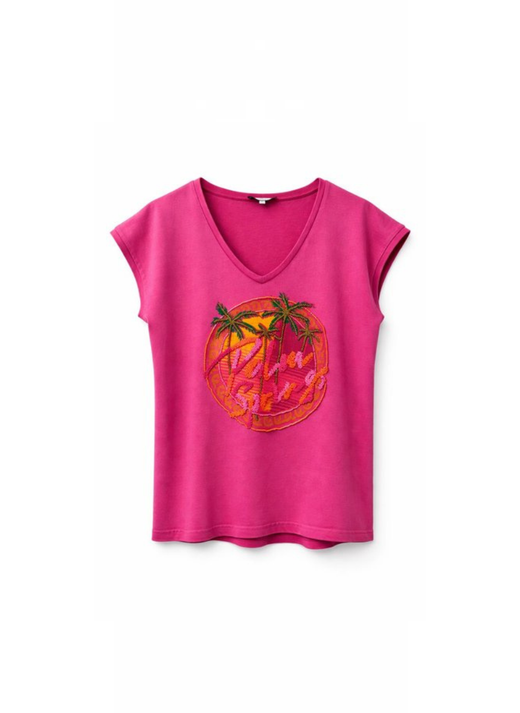 CAMISETA FUCSIA PALM SPRING