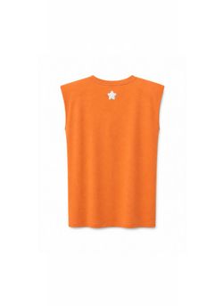 CAMISETA HOMBRERAS NARANJA TEJA