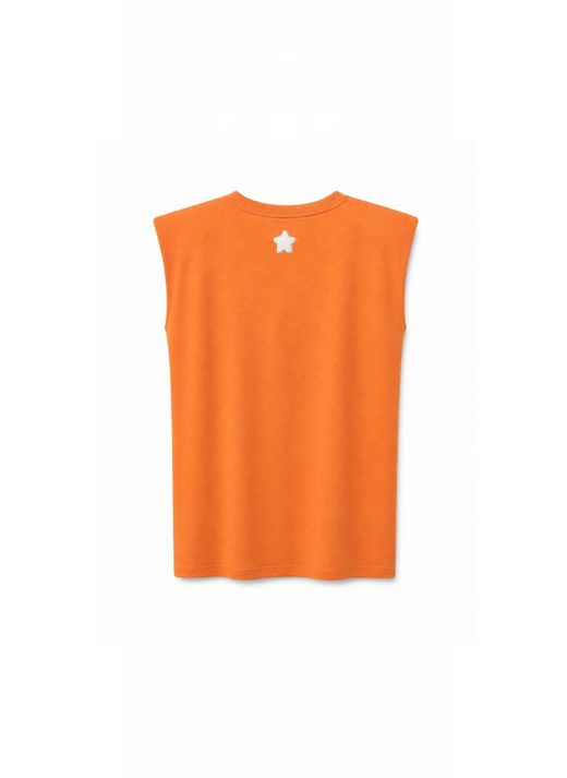 CAMISETA HOMBRERAS NARANJA TEJA