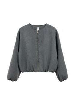 CAZADORA BOMBER GRIS