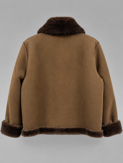 CAZADORA MARRON PIEL REVERSIBLE