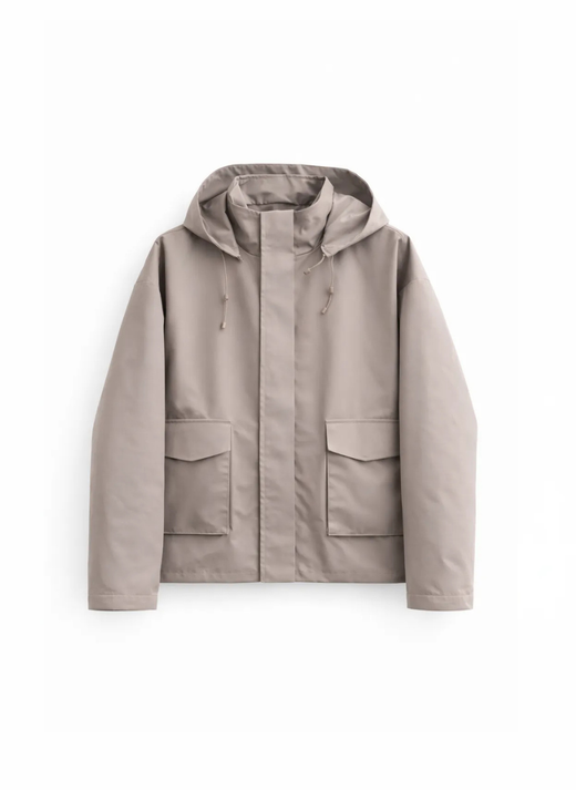 CAZADORA CAPUCHA BEIGE