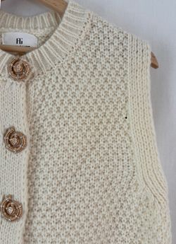 CHALECO PUNTO BEIGE JOYA