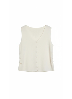 CHALECO PUNTO BEIGE