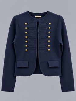 CHAQUETA MILITAR AXUL MARINO CON BOTONES DORADOS