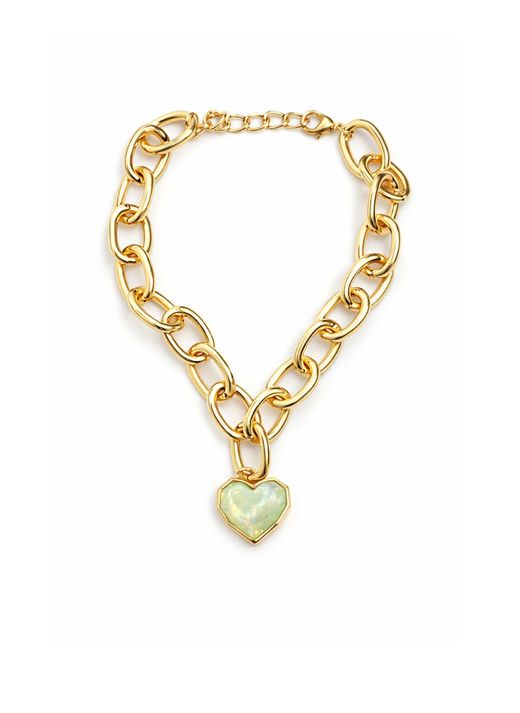 Collar corazón azul