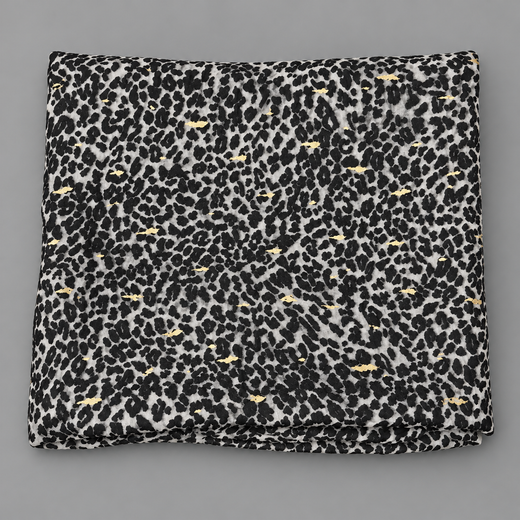 FOULARD ANIMAL PRINT NEGRO