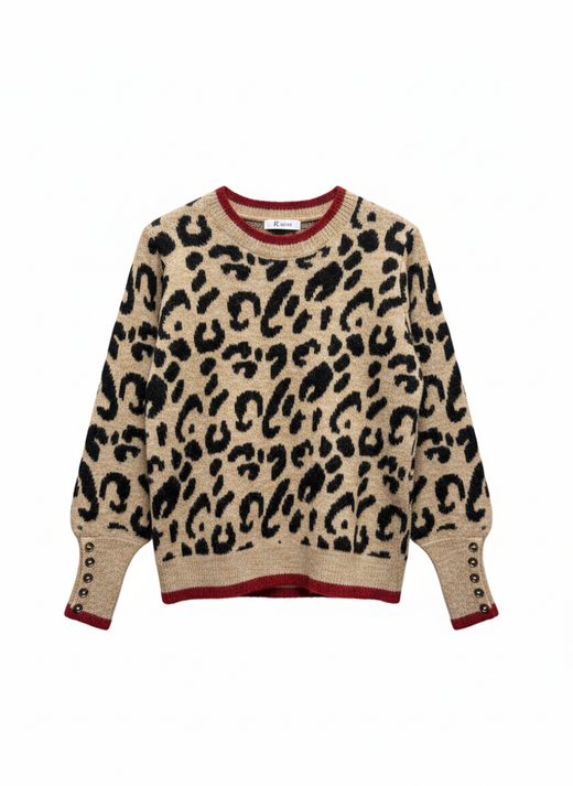 JERSEY EFECTO LANA ANIMAL PRINT