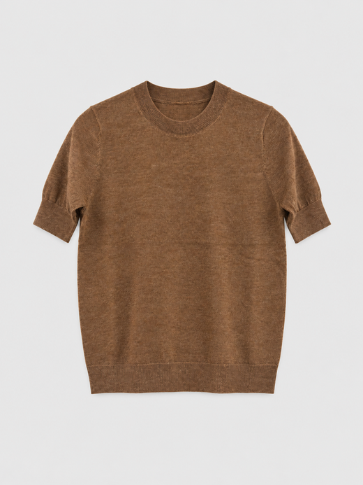 JERSEY MARRÓN DE MANGA CORTA