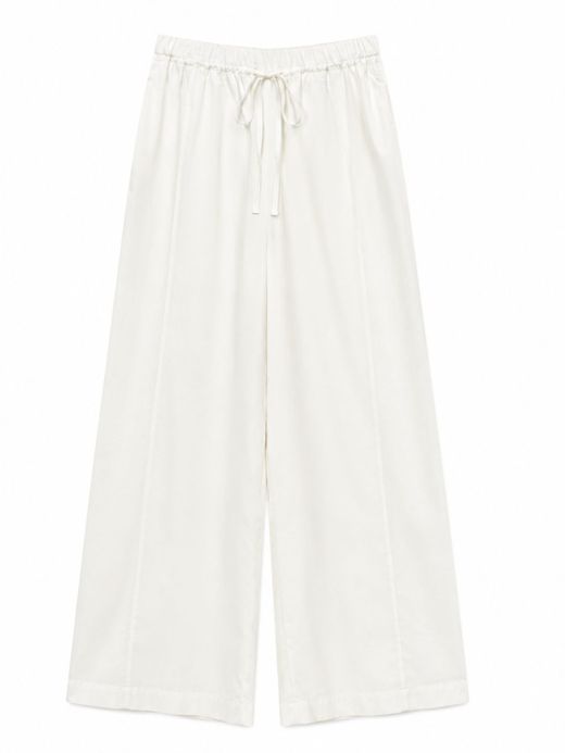 PANTALON BLANCO  EFECTO LINO CINTURA ELASTICA