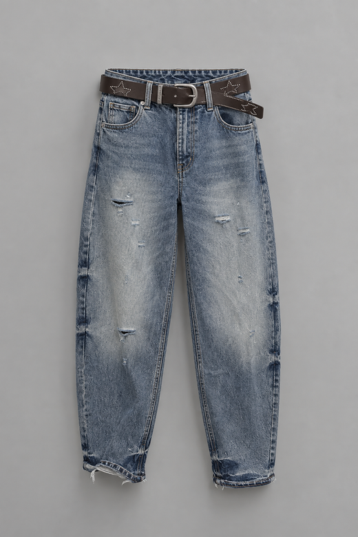 JEAN DENIM CON CINTURÓN
