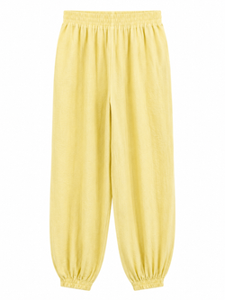 PANTALÓN FLUIDO ABOMBADO AMARILLO MANTEQUILLA