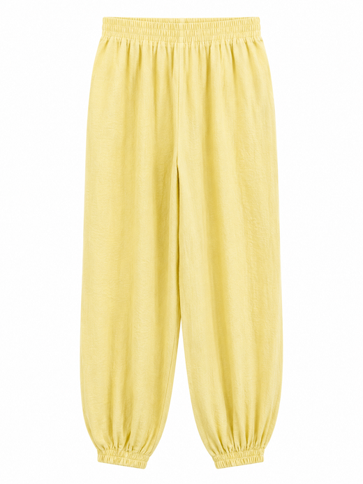 PANTALÓN FLUIDO ABOMBADO AMARILLO MANTEQUILLA
