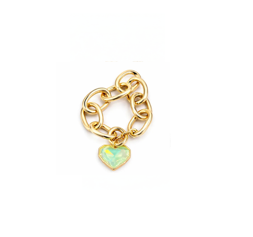 PULSERA CORAZÓN AMARILLO