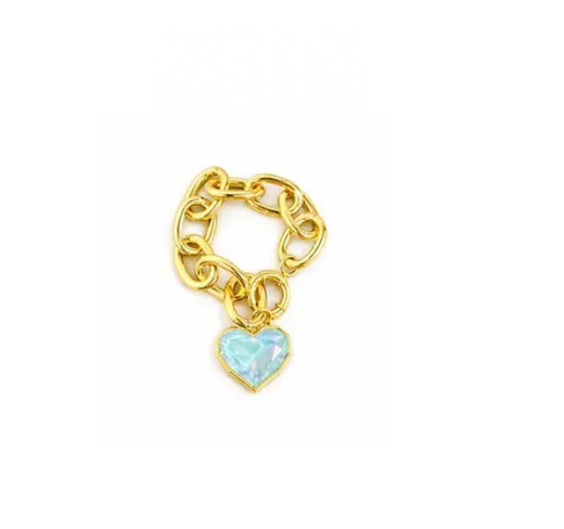 PULSERA CORAZÓN TURQUESA