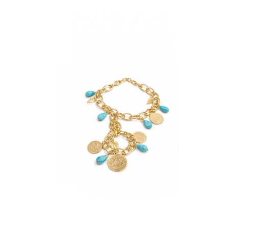 PULSERA MONEDAS AZUL