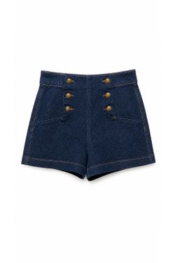 SHORT DENIM TIRO ALTO BOTONES