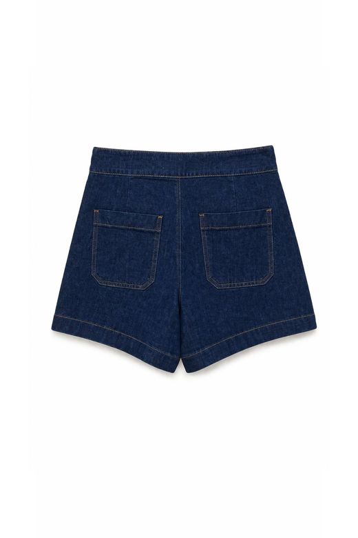 SHORT DENIM TIRO ALTO BOTONES