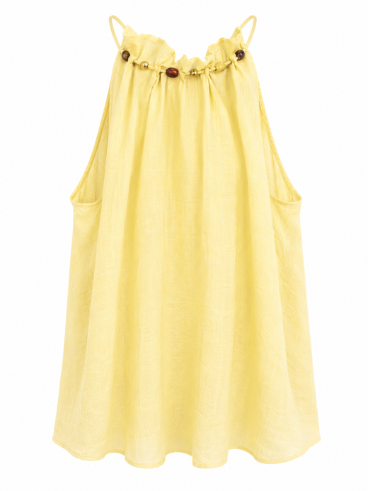 TOP HALTER AMARILLO MANTEQUILLA