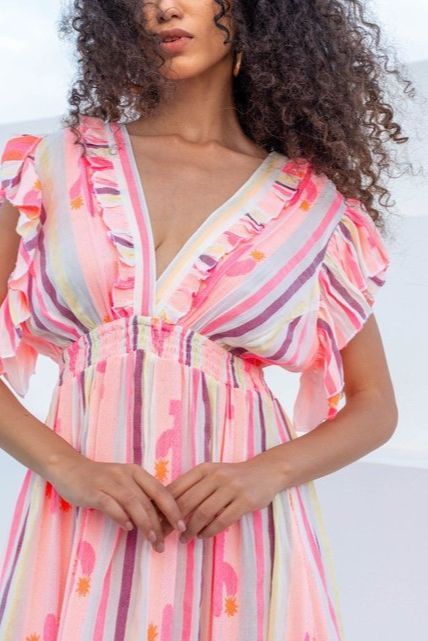 VESTIDO BOHO ROSA