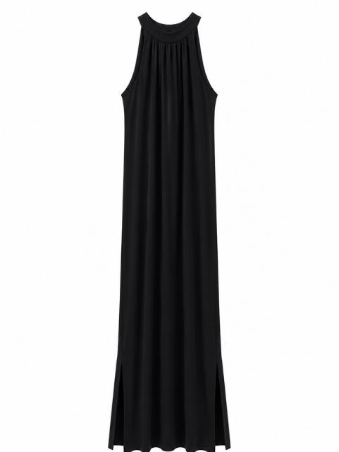 VESTIDO HALTER AZUL MARINO