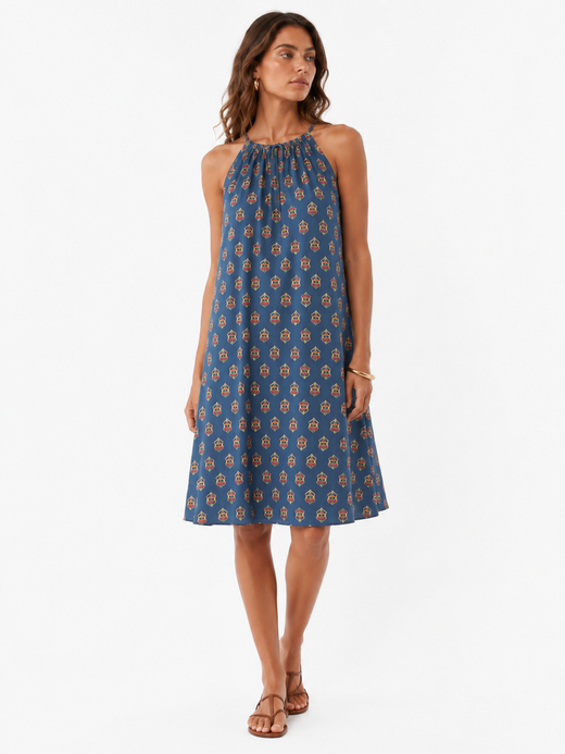 VESTIDO HALTER ESTAMPADO MINI