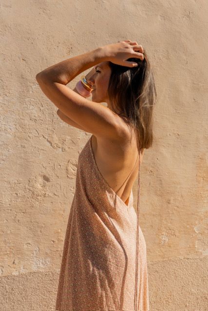 VESTIDO LARGO FLUIDO ESTAMPADO TIRANTES