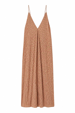 VESTIDO LARGO FLUIDO ESTAMPADO TIRANTES