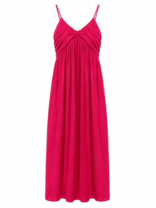 VESTIDO LARGO FUCSIA