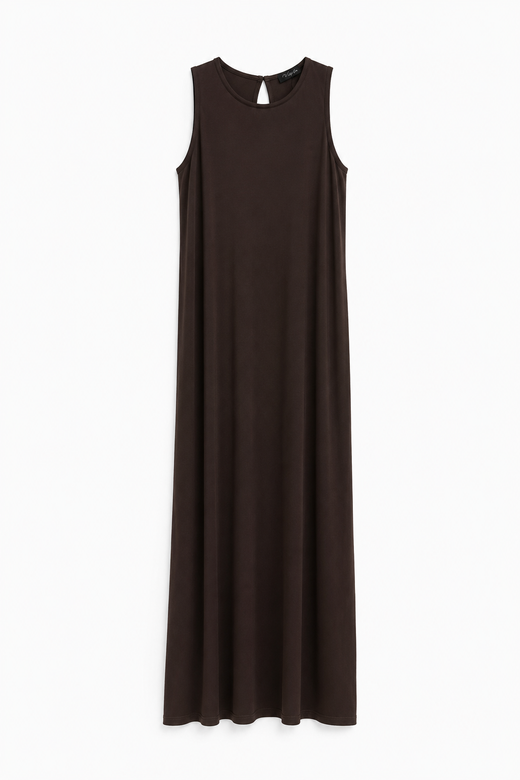 VESTIDO MIDI CHOCOLATE