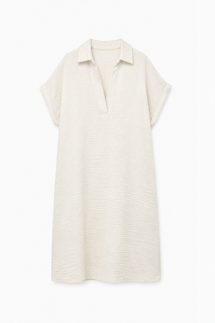 VESTIDO POLIÉSTER EFECTO LINO