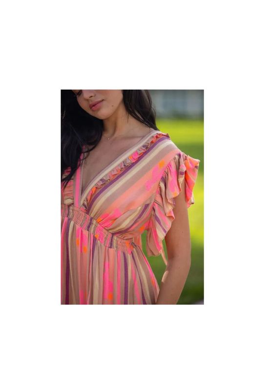 VESTIDO BOHO CORAL