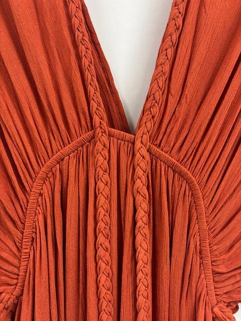 VESTIDO TRENZADO TERRACOTA