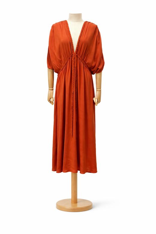 VESTIDO TRENZADO TERRACOTA